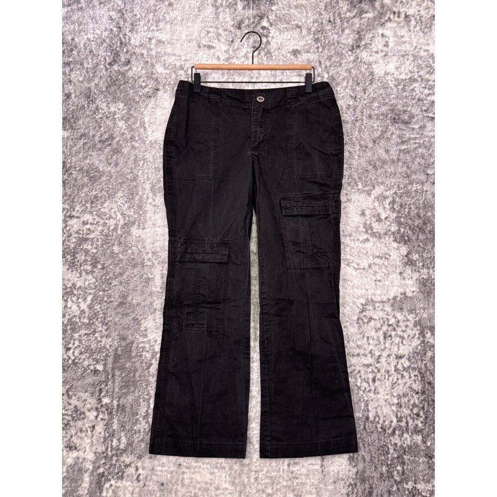 Free People Pants 10 Womens The Thing is Low Rise Washed Black Utility Cargo